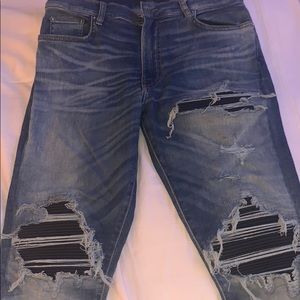 Amiri with black leather patches